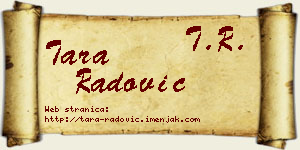 Tara Radović vizit kartica